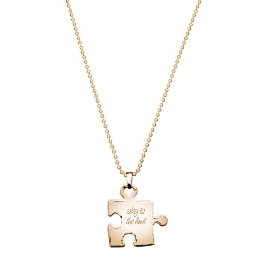 Naszyjnik męski - puzzle grawer pozłac. by ilo