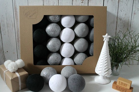 Cotton Balls Silver Winter 10 szt. MIA home
