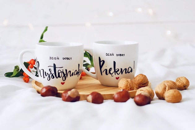 kubki Zestaw DZIEŃ DOBRY PIĘKNA/PRZYSTOJNIAKU