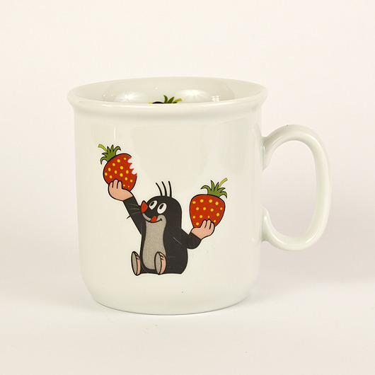 kubki Kubek porcelanowy "Krecik i truskawki"