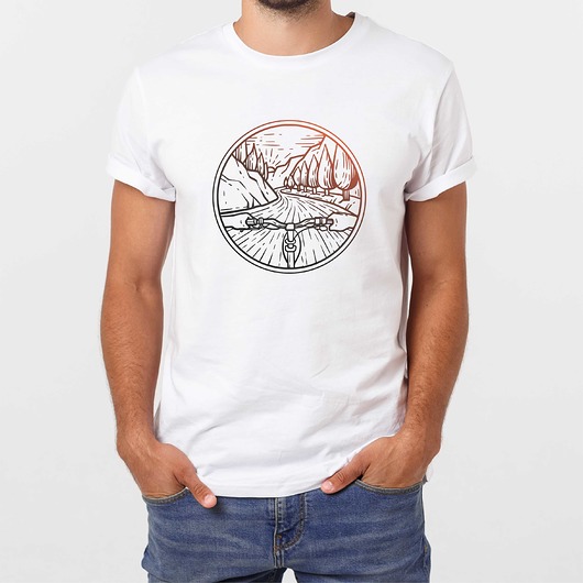 t-shirty męskie Koszulka  z nadrukiem Bike travel