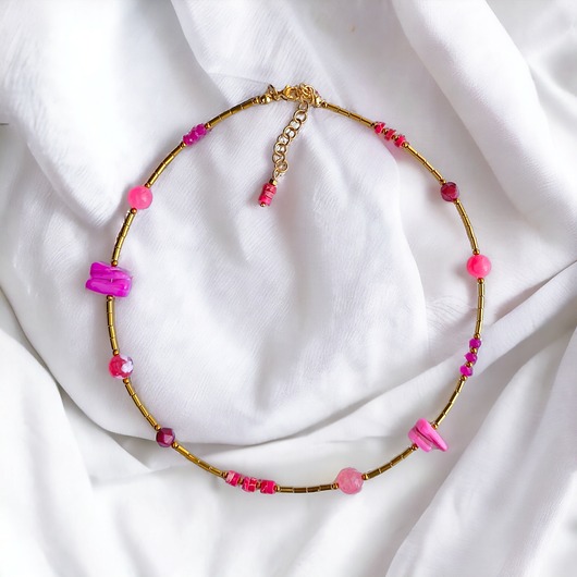 chokery Naszyjnik PINK : choker : summer collection :: RÓŻOWY NASZYJNIK