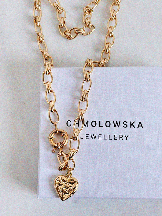 naszyjniki - inne Naszyjnik Heart Chain