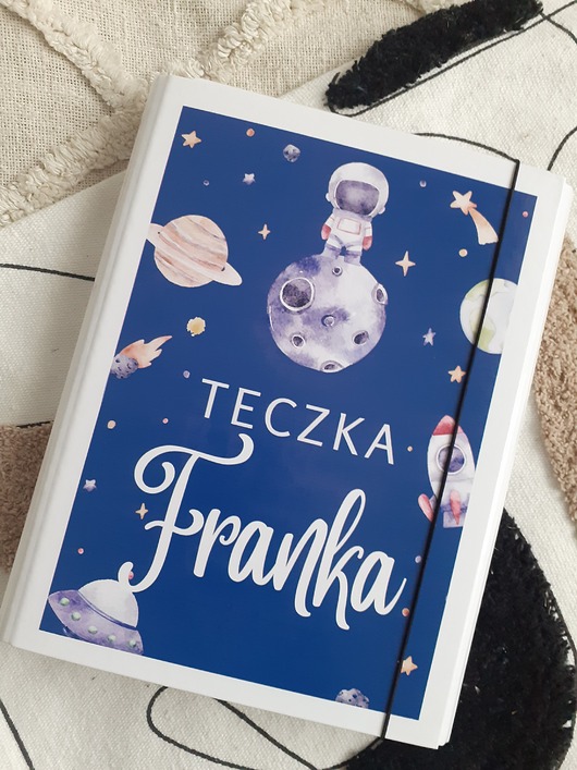 notatniki i albumy TECZKA KOSMOS, prezent na roczek, narodziny, Chrzest