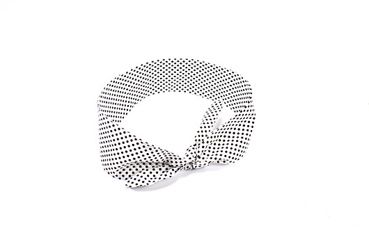 Retro opaska pin up biała w czarne kropki RękaProduction