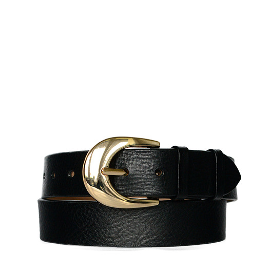 Czarny skórzany pasek,szerokość 3 cm Alana Leather Studio