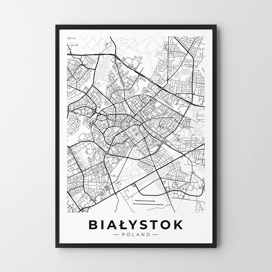 plakaty Plakat Mapa Białystok - różne formaty