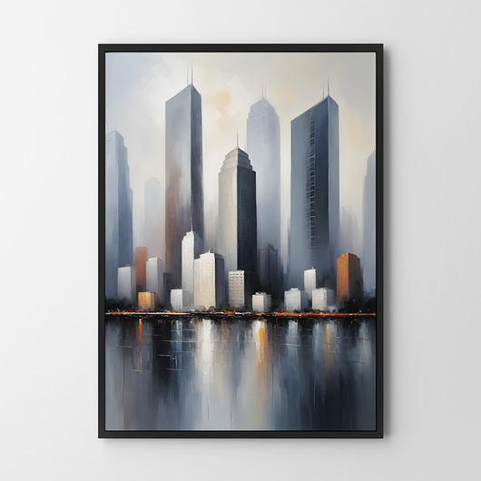 plakaty Plakat  Silver city abstrakcja