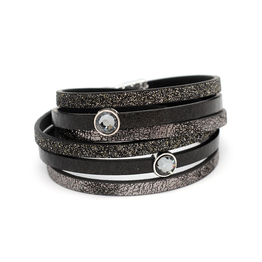 Bransoletka Fun Swarovski czarna Kociokwik Jewelry