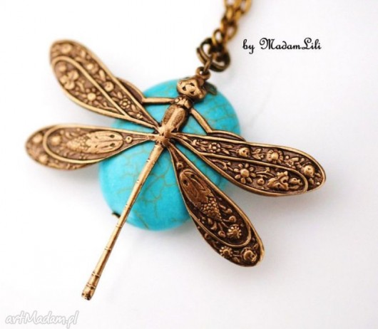Naszyjnik vintage ♥Ważka z epoki lodowcowej♥  MadamLili