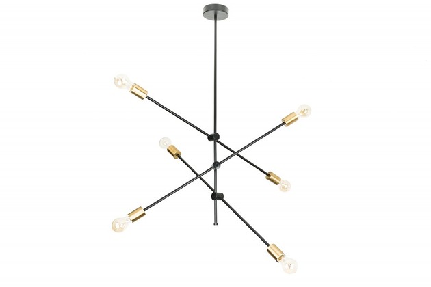 lampy wiszące Lampa wisząca Variation czarna złota 98cm
