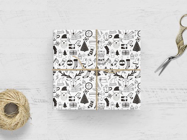 akcesoria różne papier do pakowania - hohoho b&w 209w