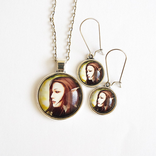 komplet biżuterii Naszyjnik i kolczyki - komplet - Elf 2