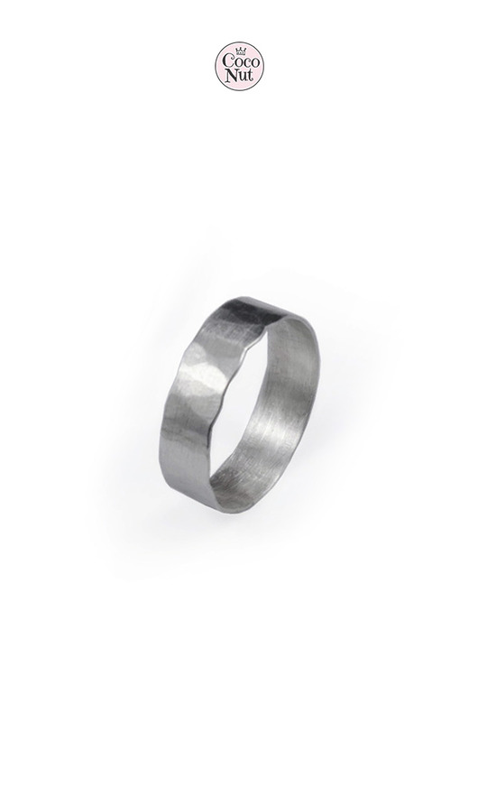 biżuteria męska OBRĄCZKA UNEVEN jasne srebro 925