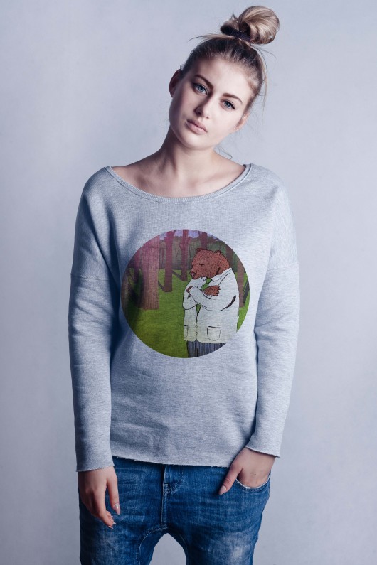 Bluza damska "Miś Doktor" gray dziendobry