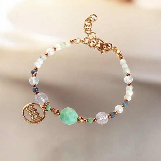 bransoletki z kamieni naturalnych WODNIK - zodiac collection - PREMIUM - nowa wersja