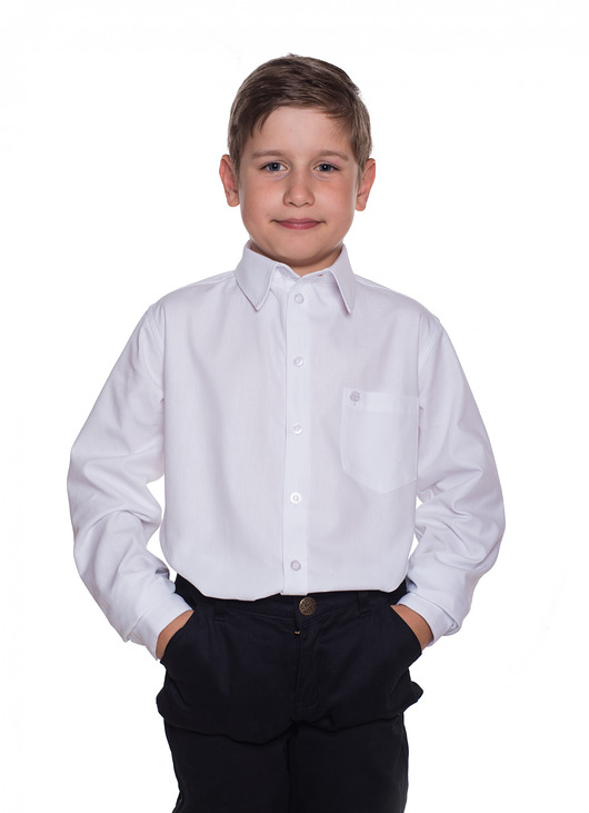 bluzki dla chłopców Biała koszula chłopięca