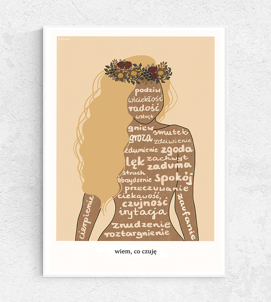 grafiki i ilustracje Plakat emocjonalny "Wiem, co czuję"