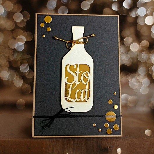 kartki scrapbooking KARTKA A5 z Twoimi życzeniami :: glam : STO LAT!