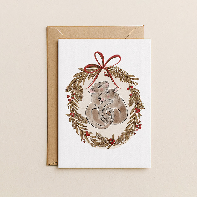 kartki świąteczne Kartka świąteczna z szynszylami