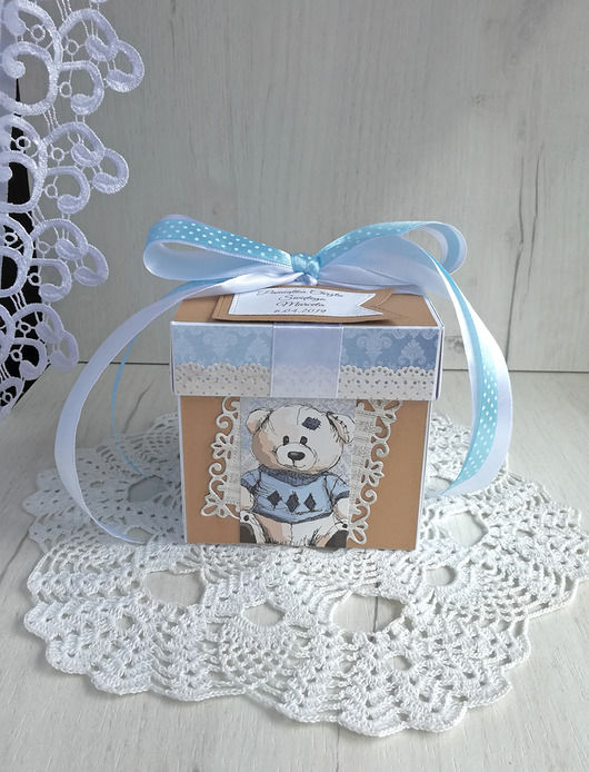 Exploding box Vintage z konikiem chrzest Lulaczkowo