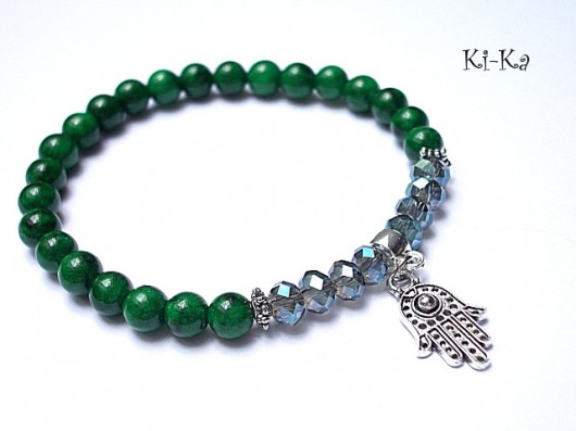 Green hamsa - bransoletka KiKa pracownia