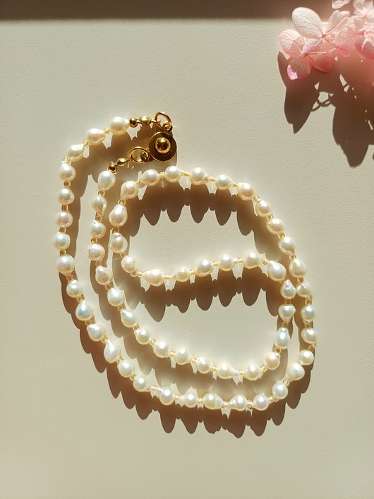 naszyjniki - inne Naszyjnik perła naturalna