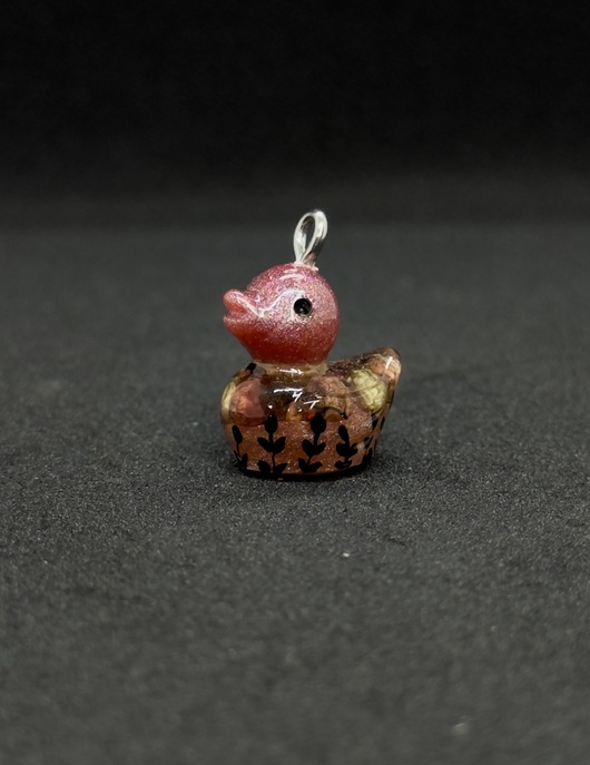 wisiory Wisiorek z mini zwierzątkami, wisiorek kaczka, zawieszka kaczka