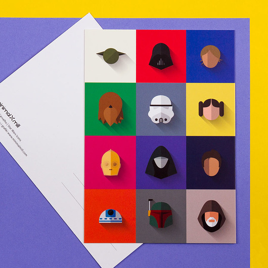 Star Wars - Icon Set - pocztówka minimalmill