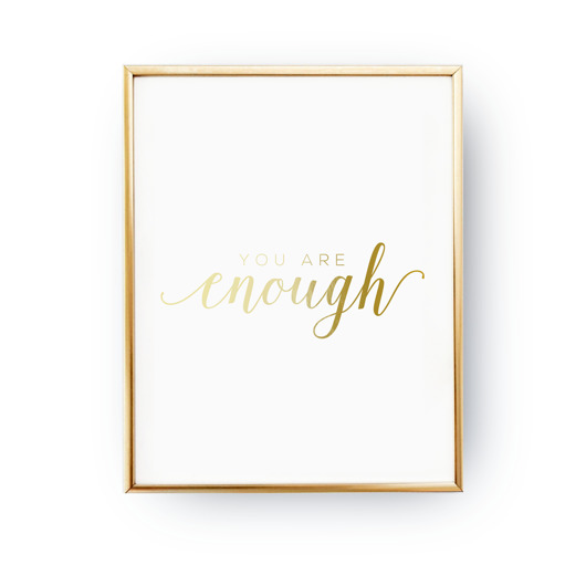 Plakat You are enough, Złota Folia ZlotePlakaty