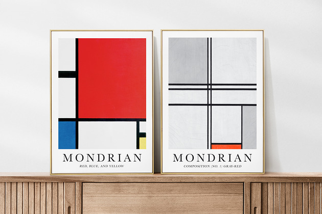 plakaty Mondrian  - zestaw 2 plakatów