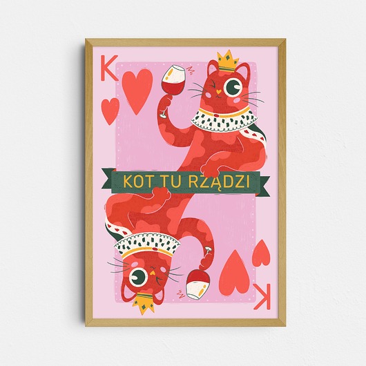 plakaty Plakat "Kot Król"