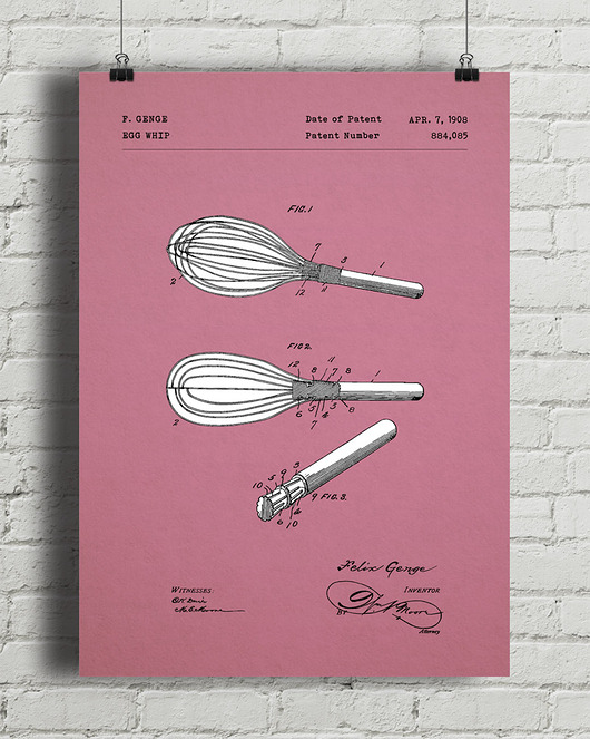 plakaty Plakat Trzepaczka kuchenna - patent techniczny