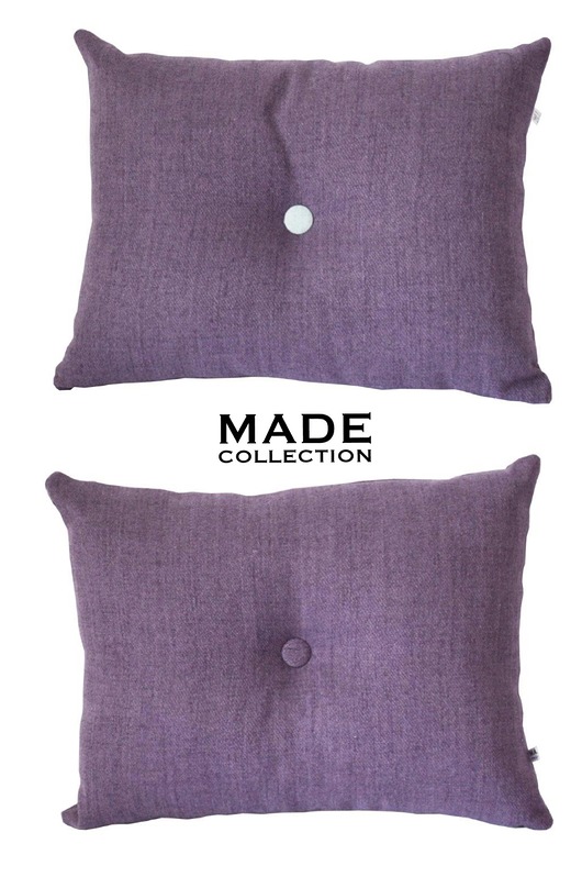 Poduszka dekoracyjna z guzikiem COSY FIOLET MADECollection