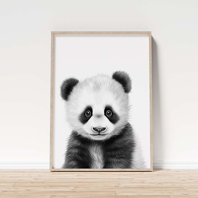obrazy i plakaty do pokoju dziecięcego Panda plakat do pokoju dziecka