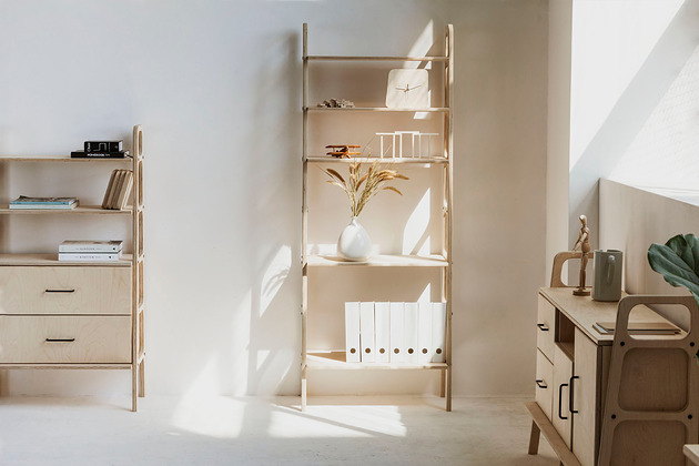 Regał FRISK Maxi 5 półek Plywood Project