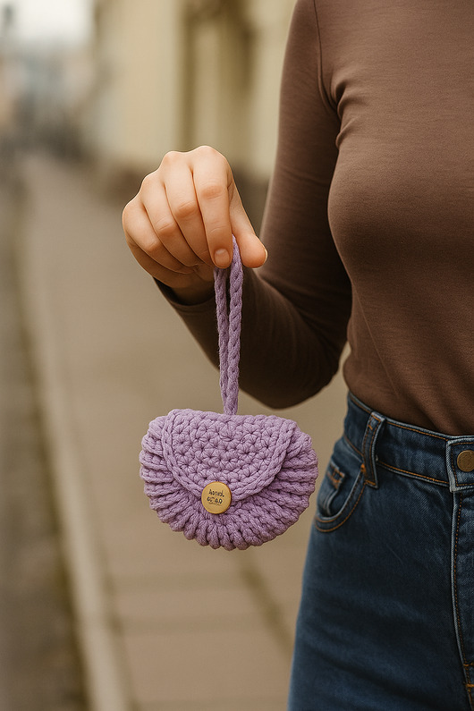torebki mini Torebka kosmetyczka etui na drobiazgi "Oreo" lawenda