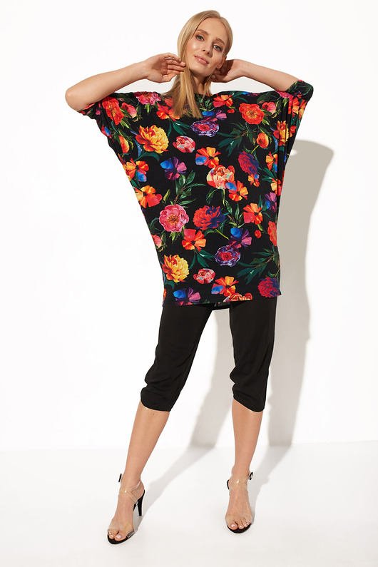 tuniki damskie Tunika trapez bez wiązana