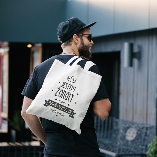 torby na zakupy Torba bawełniana "Jestem żonaty"