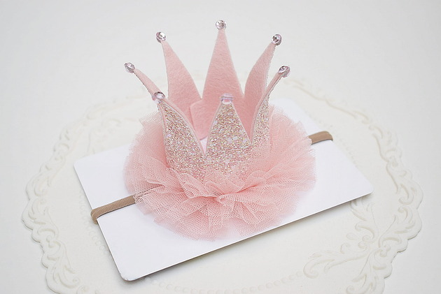 ozdoby do włosów dla dzieci Korona urodzinowa opaska lub spinka róż