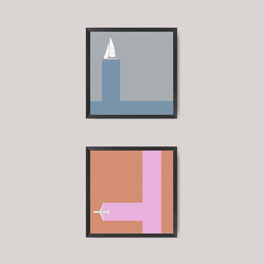 grafiki i ilustracje Autorska grafika (zestaw 2 szt.) - wydruk