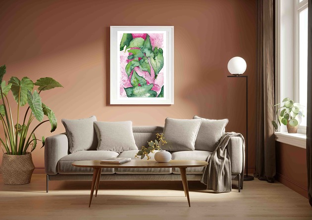 grafiki i ilustracje Scindapsus Pstry Akwarela Botaniczna