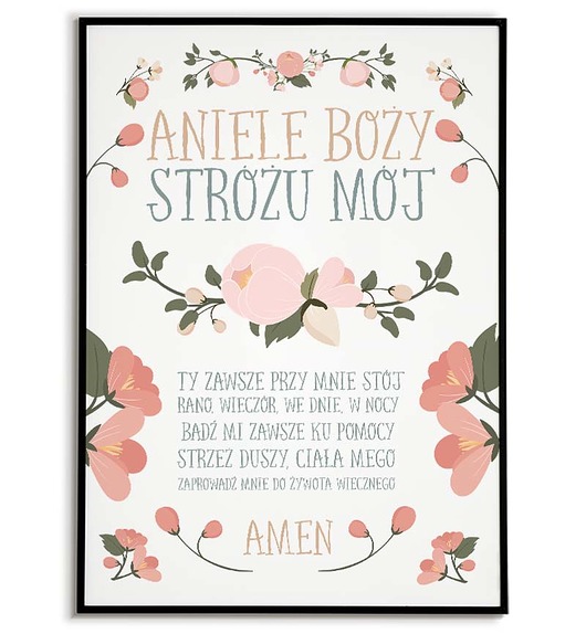 Chrzest - inne PLAKAT MODLITWA komunia /chrzest dla dziecka