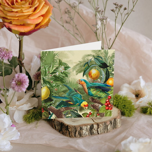 kartki okolicznościowe - wydruki Kartka okolicznościowa "Papugi"