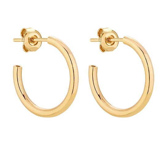 kolczyki pozłacane Złote półokrągłe kolczyki L