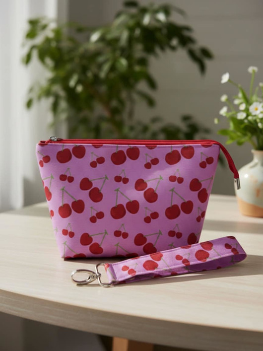 kosmetyczki Zestaw prezentowy Wisienki kosmetyczka i smycz do kluczy