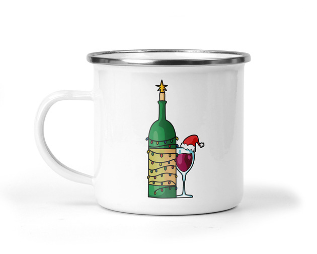 kubki Kubek świąteczny emaliowany wino