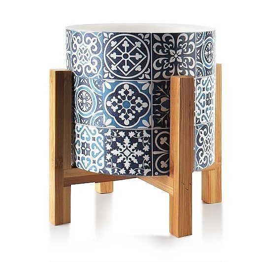 Kwietnik Osłonka Doniczka na Stojaku Blue Marocco MIA home