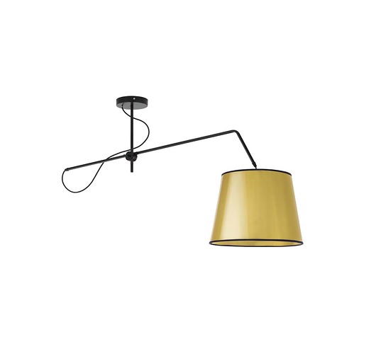 lampy wiszące Złota lampa sufitowa z regulowanym ramieniem do salonu OVIEDO MIRROR