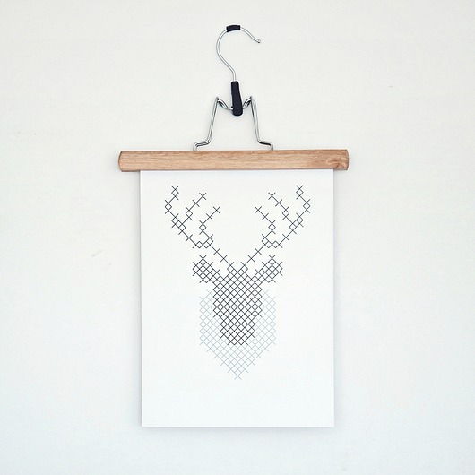 DEER Plakat A3 w skandynawskim stylu  Hues